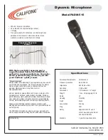 Preview for 1 page of Califone PADM-515 Specifications