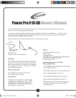 Предварительный просмотр 2 страницы Califone POWERPRO 916-SD PA916-PS Owner'S Manual