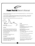 Preview for 2 page of Califone PowerPro PA916 Owner'S Manual