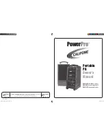 Preview for 1 page of Califone PowerPro PA919PS Owner'S Manual