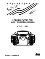 Califone Spirit 1776 Instruction Manual preview