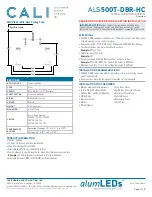 California Accent Lighting alumLEDs ALS500T-DBR-HC Installation Instructions Manual предпросмотр