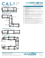 Предварительный просмотр 2 страницы California Accent Lighting alumLEDs ALS500T-DBR-HC Installation Instructions Manual