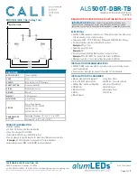 California Accent Lighting alumLEDs ALS500T-DBR-TB Installation Instructions Manual предпросмотр