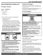 Preview for 7 page of California Air Tools 10020DCAD Owner'S Manual