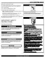 Предварительный просмотр 3 страницы California Air Tools 20020CR-22060 Owner'S Manual