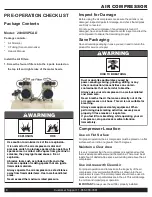 Preview for 8 page of California Air Tools 20040SPCAD Owner'S Manual