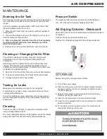 Preview for 12 page of California Air Tools 30020DCAD-22060 Owner'S Manual