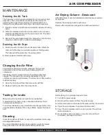 Preview for 10 page of California Air Tools 8010DSPC Owner'S Manual