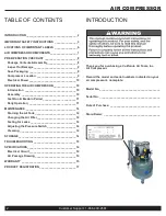 Preview for 2 page of California Air Tools 9010D Owner'S Manual