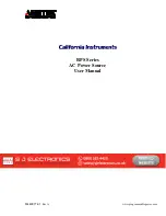 California Instruments BPS Series User Manual предпросмотр