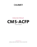 Calimet CM-5-ACFP Instruction Manual preview