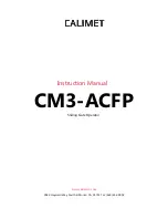 Preview for 1 page of Calimet CM3-ACFP Instruction Manual