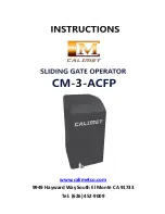 Preview for 1 page of Calimet CM3-ACFP Instructions Manual
