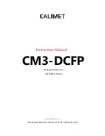 Предварительный просмотр 1 страницы Calimet CM3-DCFP Instruction Manual