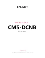 Calimet CM5-DCNB Instruction Manual preview