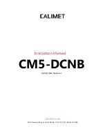 Calimet CM5-DCNB Instruction Manual предпросмотр