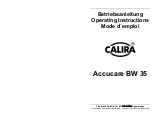 Preview for 1 page of Calira Accucare BW 35 Operating Instructions Manual