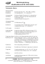 Предварительный просмотр 10 страницы Calira EVS 34/12-DS/IU Operating Instructions Manual