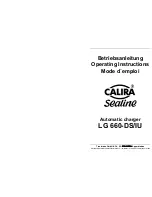 Calira LG 660-DS/IU Operating Instructions Manual preview