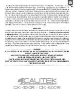 Preview for 7 page of CALITEK Digital 400W Manual