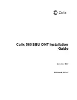 Calix 560 SBU ONT Installation Manual preview