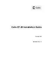 Calix E7-20 Installation Manual preview