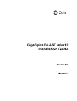 Предварительный просмотр 1 страницы Calix GigaSpire BLAST u12 Installation Manual