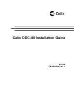 Calix ODC-10 Installation Manual preview