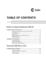 Preview for 3 page of Calix ODC-10 Installation Manual