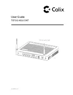 Calix T073G HGU ONT User Manual preview
