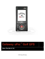 Preview for 1 page of Callaway Golf uPro User Manual