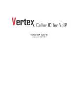 Preview for 1 page of CallerID Vertex VoIP Caller ID Manual