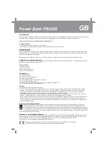 Preview for 2 page of Callmate PB2200 User Manual