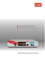 Preview for 1 page of Calnex Paragon-X Getting Started Manual