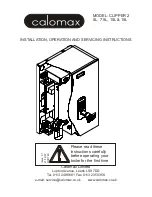 Предварительный просмотр 2 страницы Calomax Clipper 2 5L Installation, Operation And Servicing Instructions