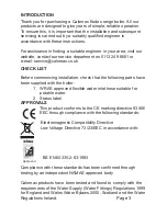 Предварительный просмотр 3 страницы Calomax KUDOS 6 DUAL FLOW Operating And Service Instructions