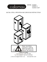 Preview for 2 page of Calomax KUDOS Installation, Operation And Servicing Instructions