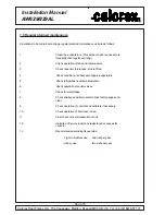 Preview for 21 page of Calorex AW629AL Installation Manual