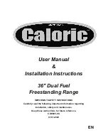 Caloric CDR365-SS User'S Manual & Installation Instructions preview