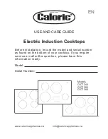 Preview for 1 page of Caloric CICT244 Use And Care Manual