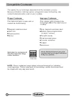 Preview for 16 page of Caloric CICT244 Use And Care Manual