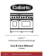 Caloric CPR SERIES Use & Care Manual preview