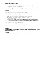 Preview for 7 page of Caloric CVU306C-SS Installation Manual / Use And Care Manual