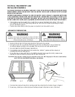 Preview for 10 page of Caloric CVU306C-SS Installation Manual / Use And Care Manual