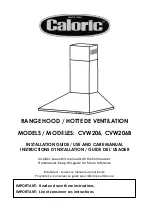 Предварительный просмотр 1 страницы Caloric CVW206 Installation Manual