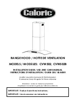 Preview for 1 page of Caloric CVW502 Installation Manual