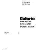 Caloric GSGD21B Owner'S Manual preview