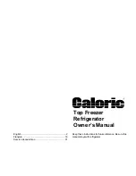 Caloric GTA18B2W Repair Manual preview