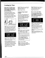 Preview for 10 page of Caloric MWT4441D Use And Care Manual